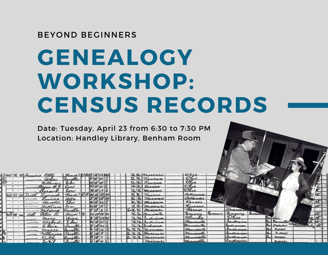 Flyer for Genealogy Workshop