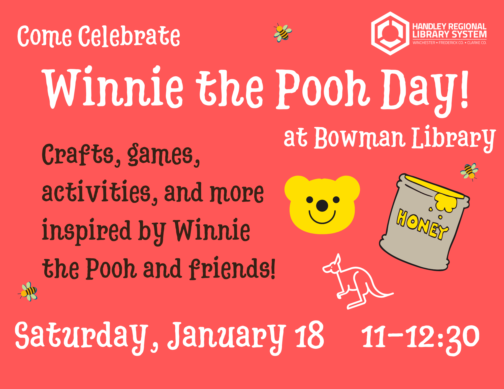 Winnie the Pooh Day at Bowman Library!