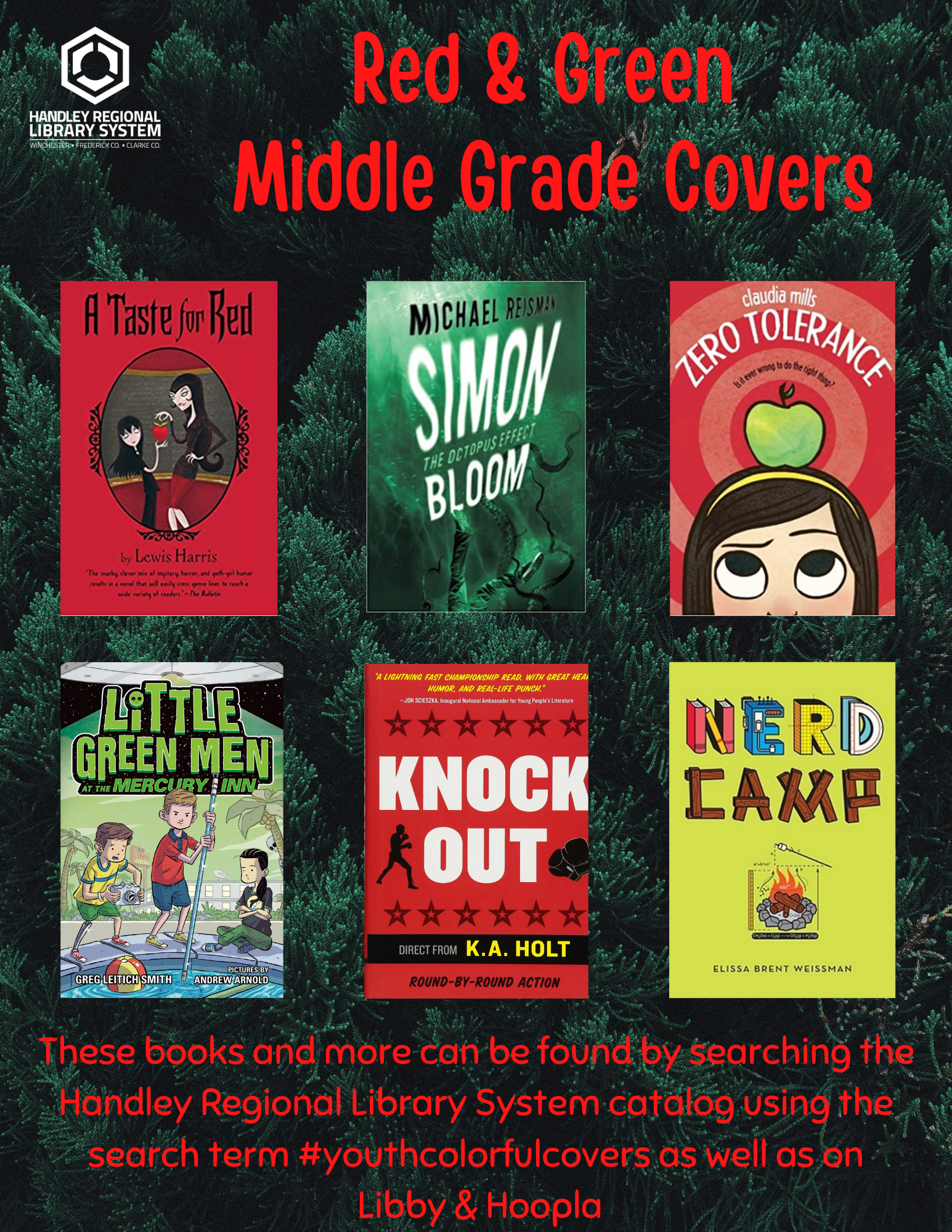 Red and Green Middle Grade Book Covers