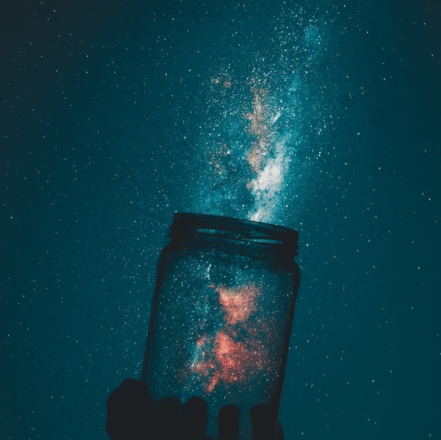 Galaxy in a mason jar