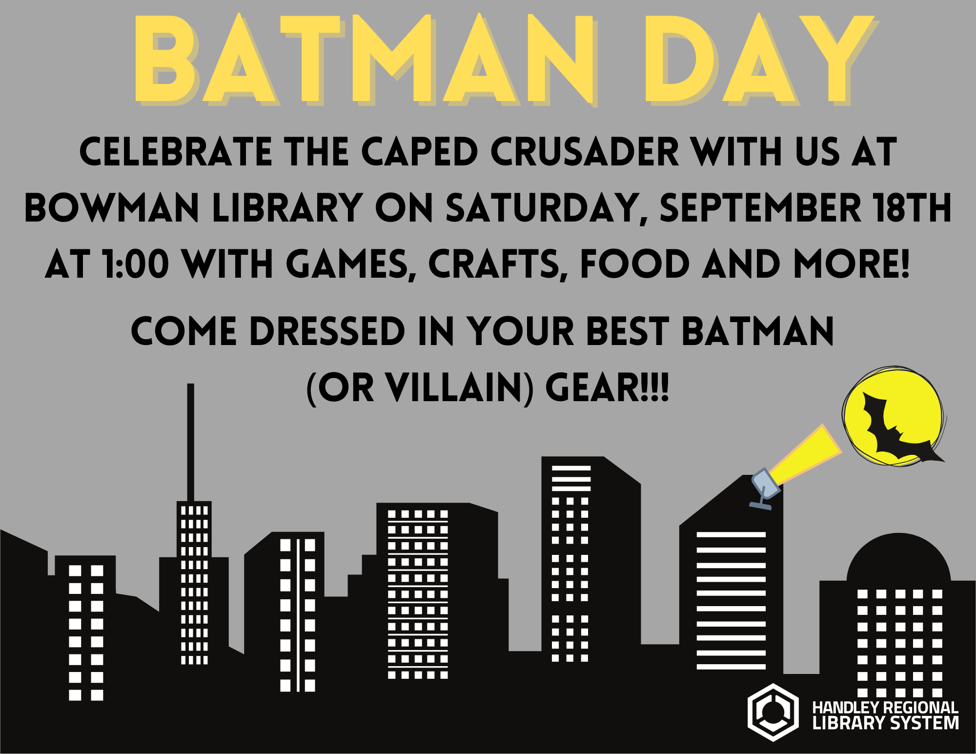 Batman Day at Bowman Library