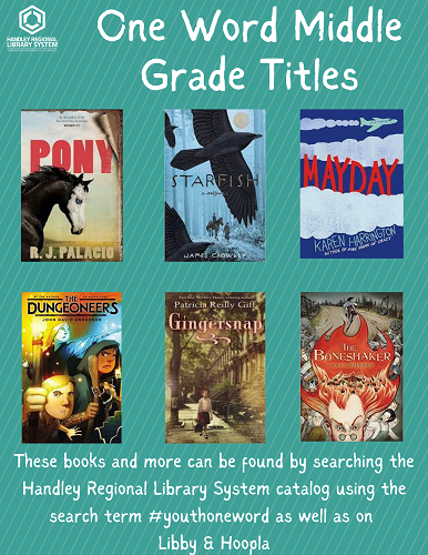 Middle Grade One Word Titles Book Covers