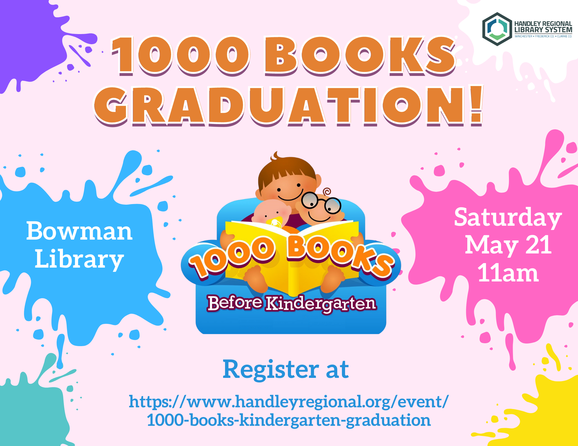1000 Books Before Kindergarten Graduation Poster