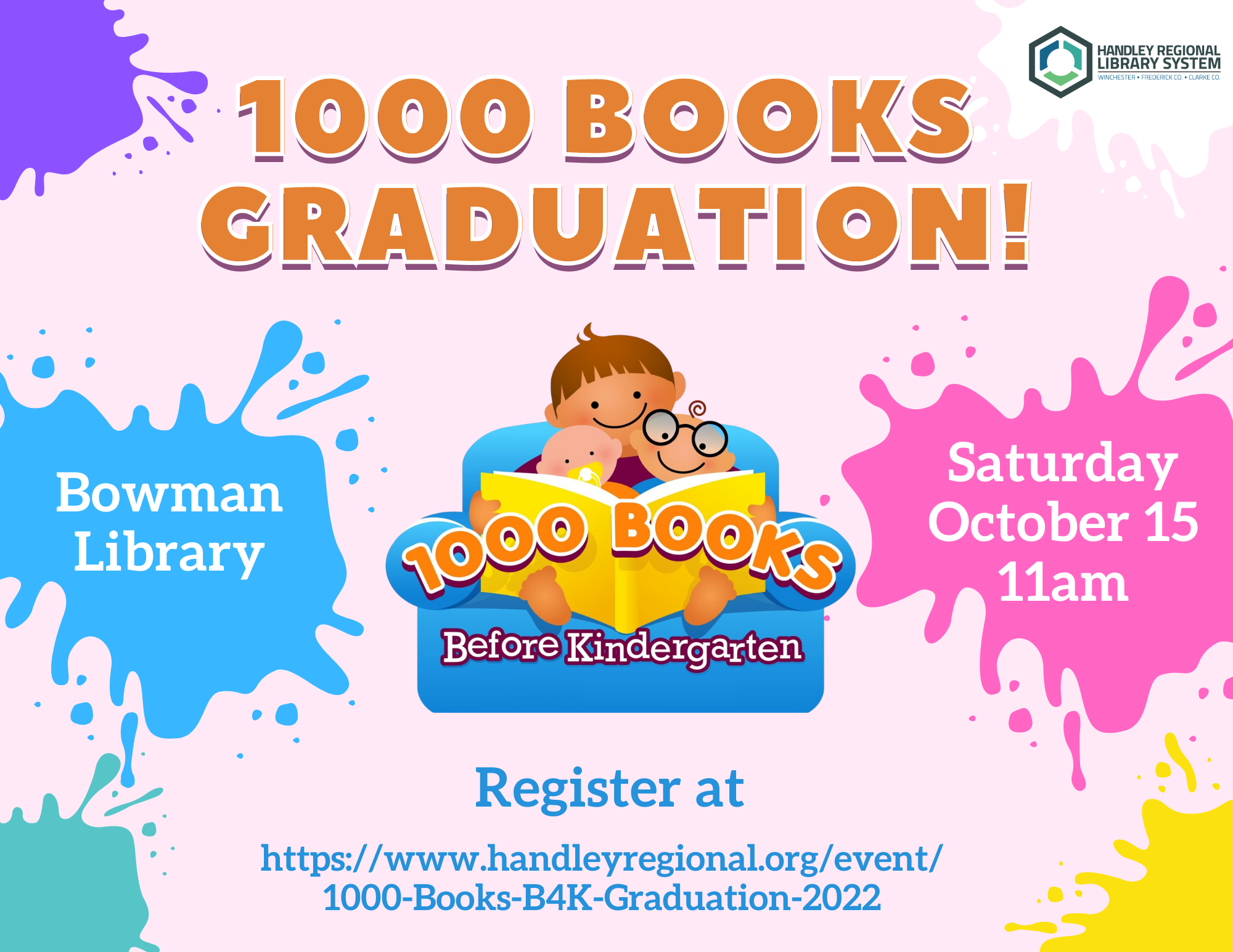 1000 Books Before Kindergarten Graduation Poster