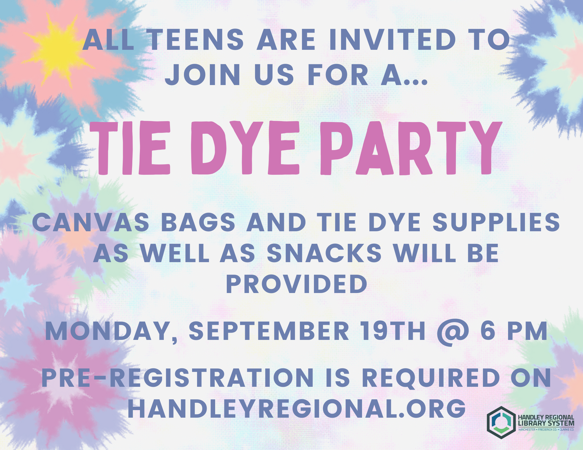 Teen Tie Dye Party
