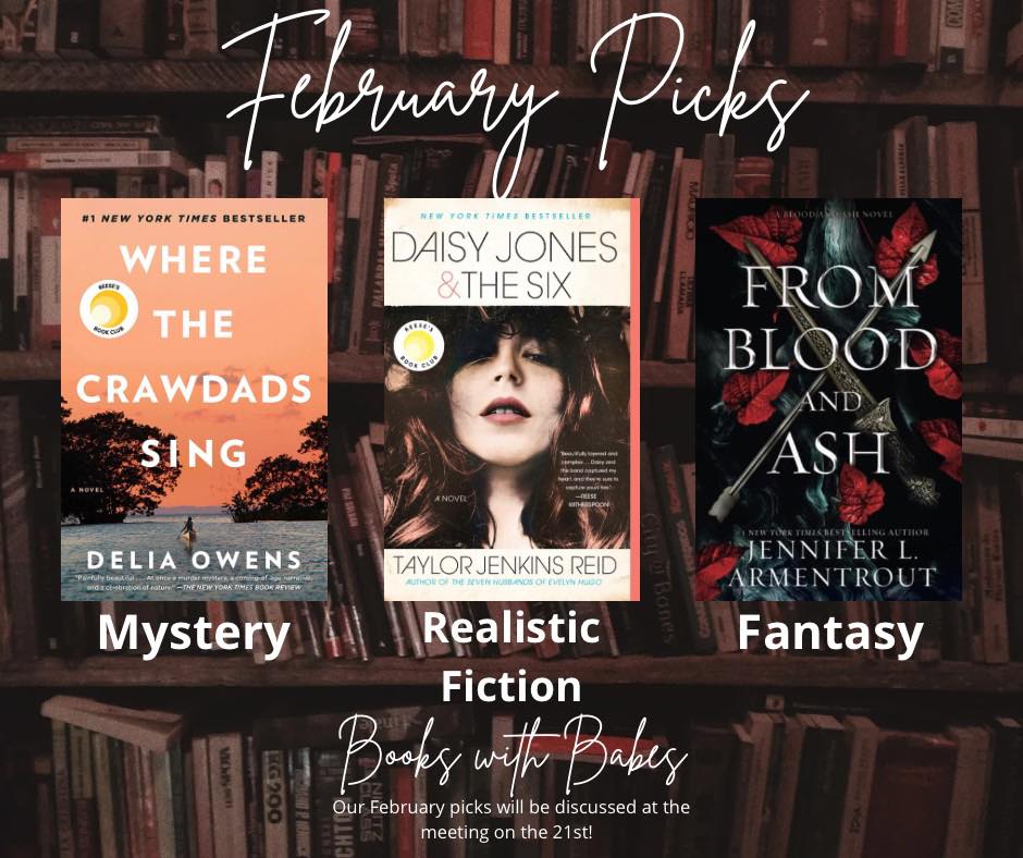 February book picks-covers of three books