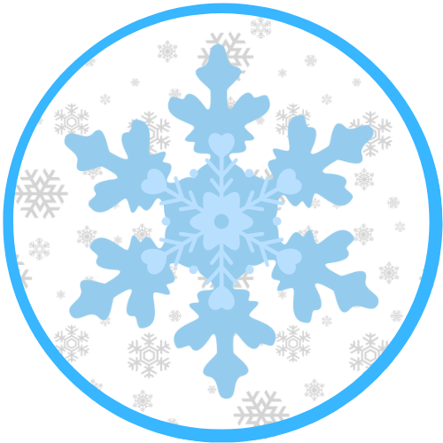 Snowflakes in circle