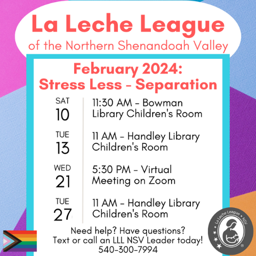 La Leche League Meeting Schedule for February