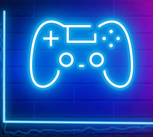 Blue Glowing Controller
