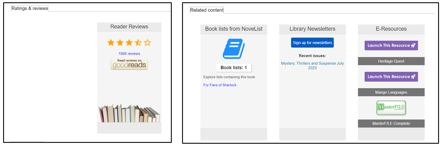 Series and ReadALikes in the Library Catalog Handley Regional