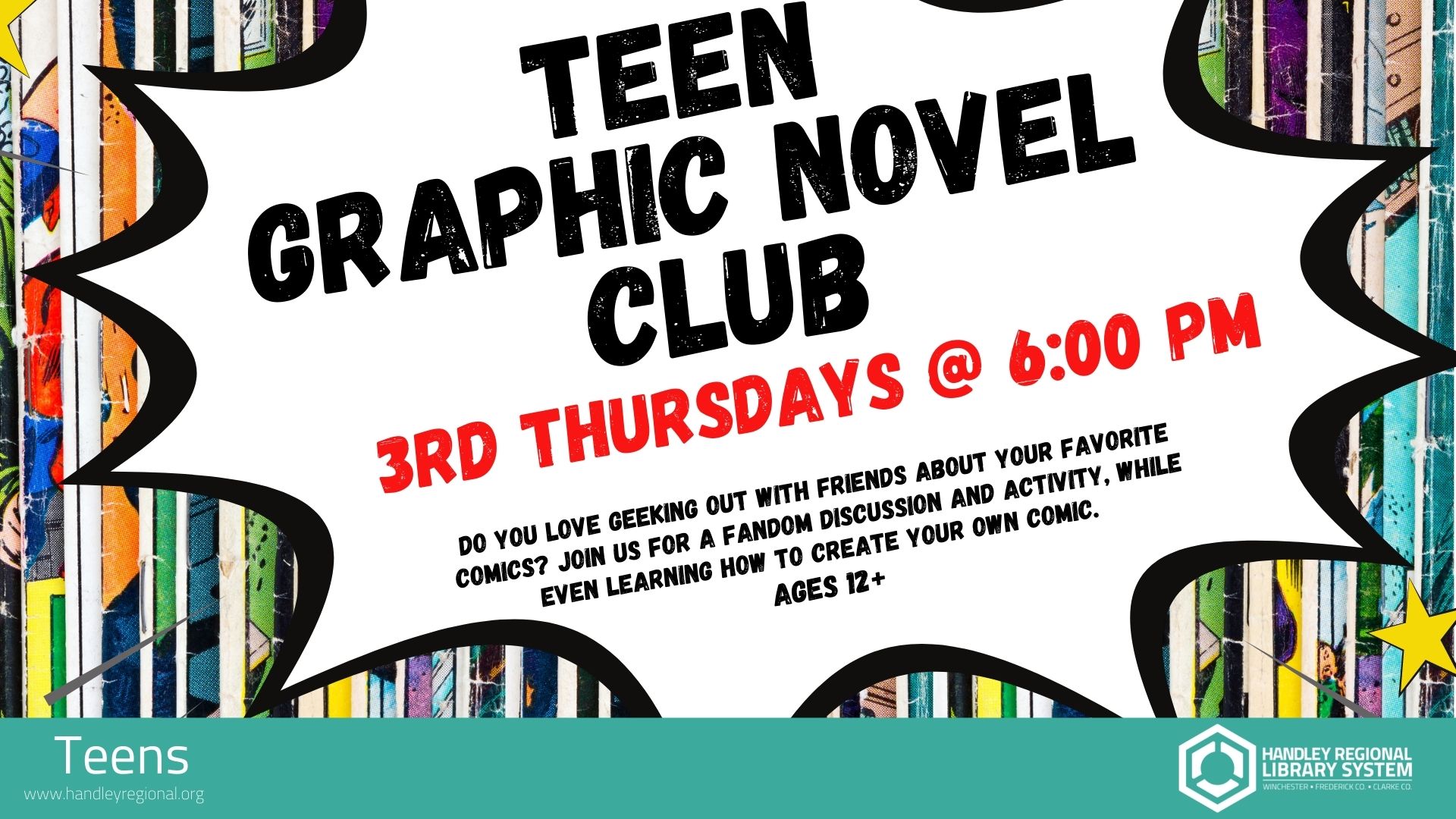 Teen Graphic Novel Club Slide