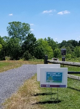 Story walk on lake trail