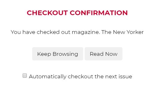 checkout information