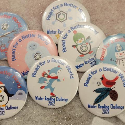 Winter Reading Buttons