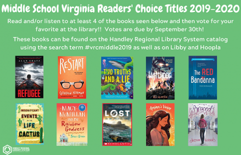 2019-2020 Middle School VRC Titles