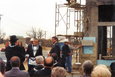 cornerstone raised for formal laying