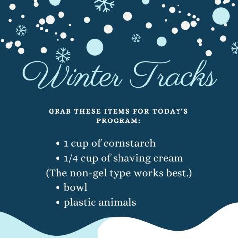 Winter Tracks Craft Supply List