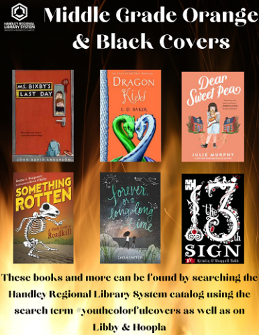Middle Grade Orange and Black Book Covers