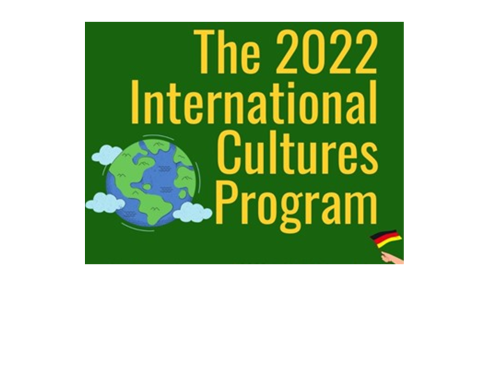 Globe with text, The 2022 International Cultures Program