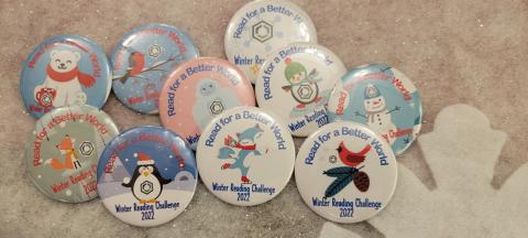 Winter Reading Buttons