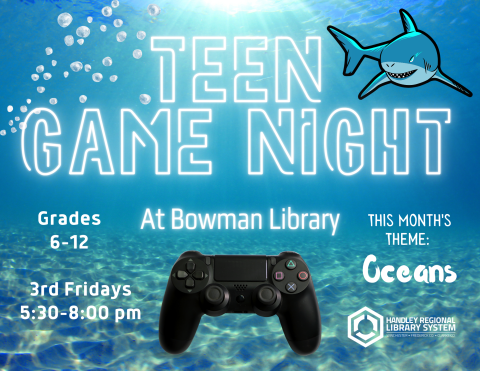 Oceans Teen Game Night Poster