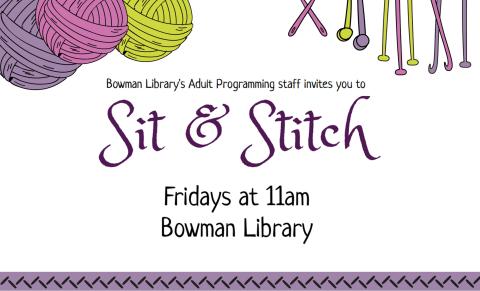 Sit and Stitch Poster