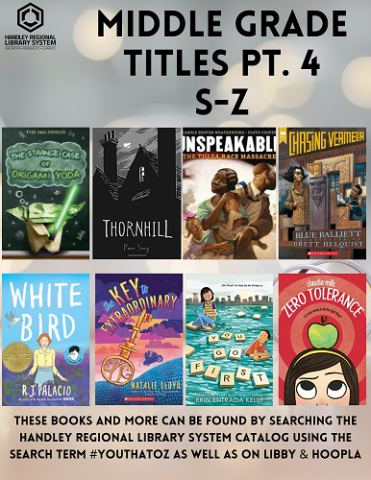 Middle Grade Alphabet Titles pt. 4 Book Covers