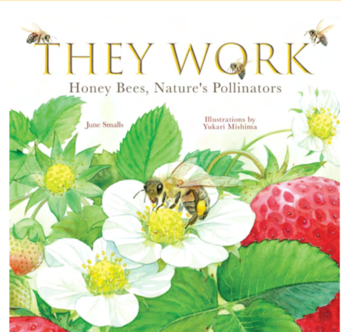 Bee on a strawberry flower