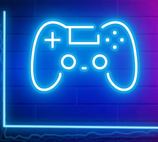 Blue Glowing Controller