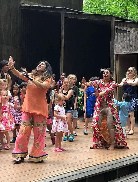 bollywood dancers performing on stage