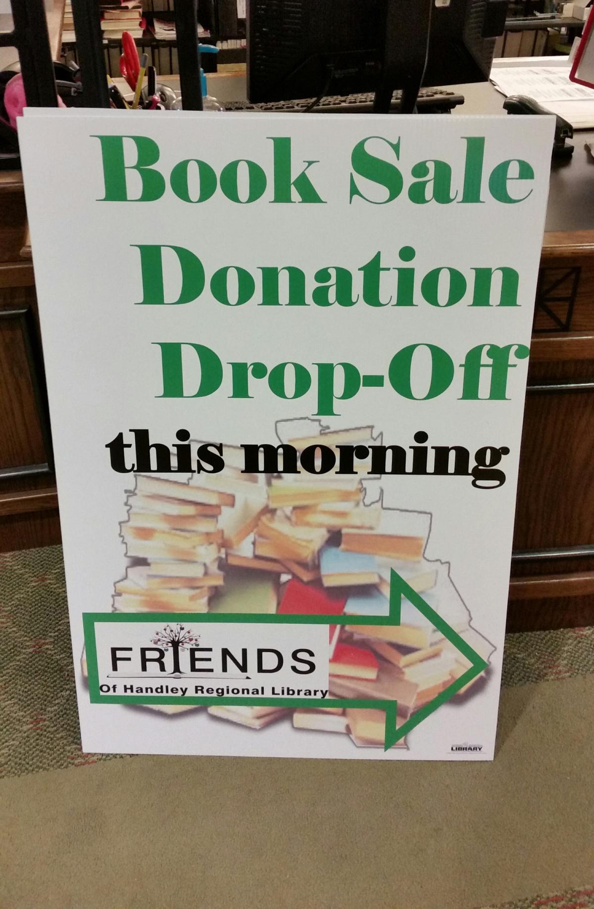 book drop off sign