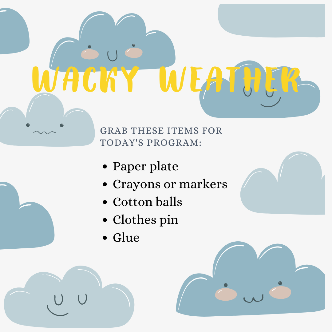Wacky Weather Supply List