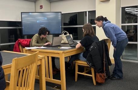 students learning to code