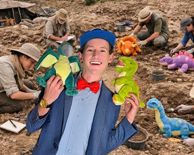 Magician in a archaeology dig site